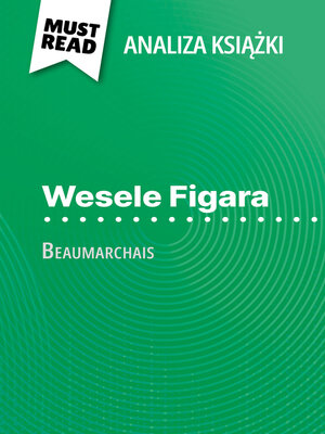 cover image of Wesele Figara książka Beaumarchais (Analiza książki)